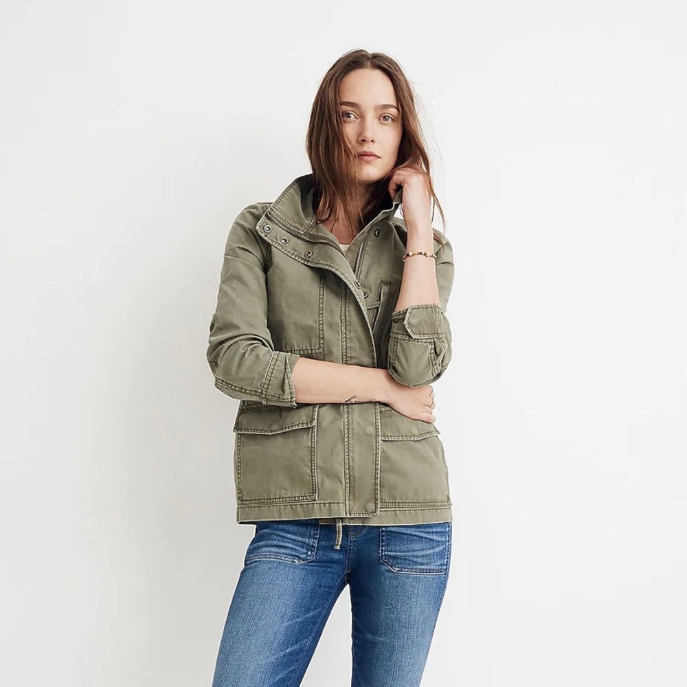 Madewell Passage jacket green khaki